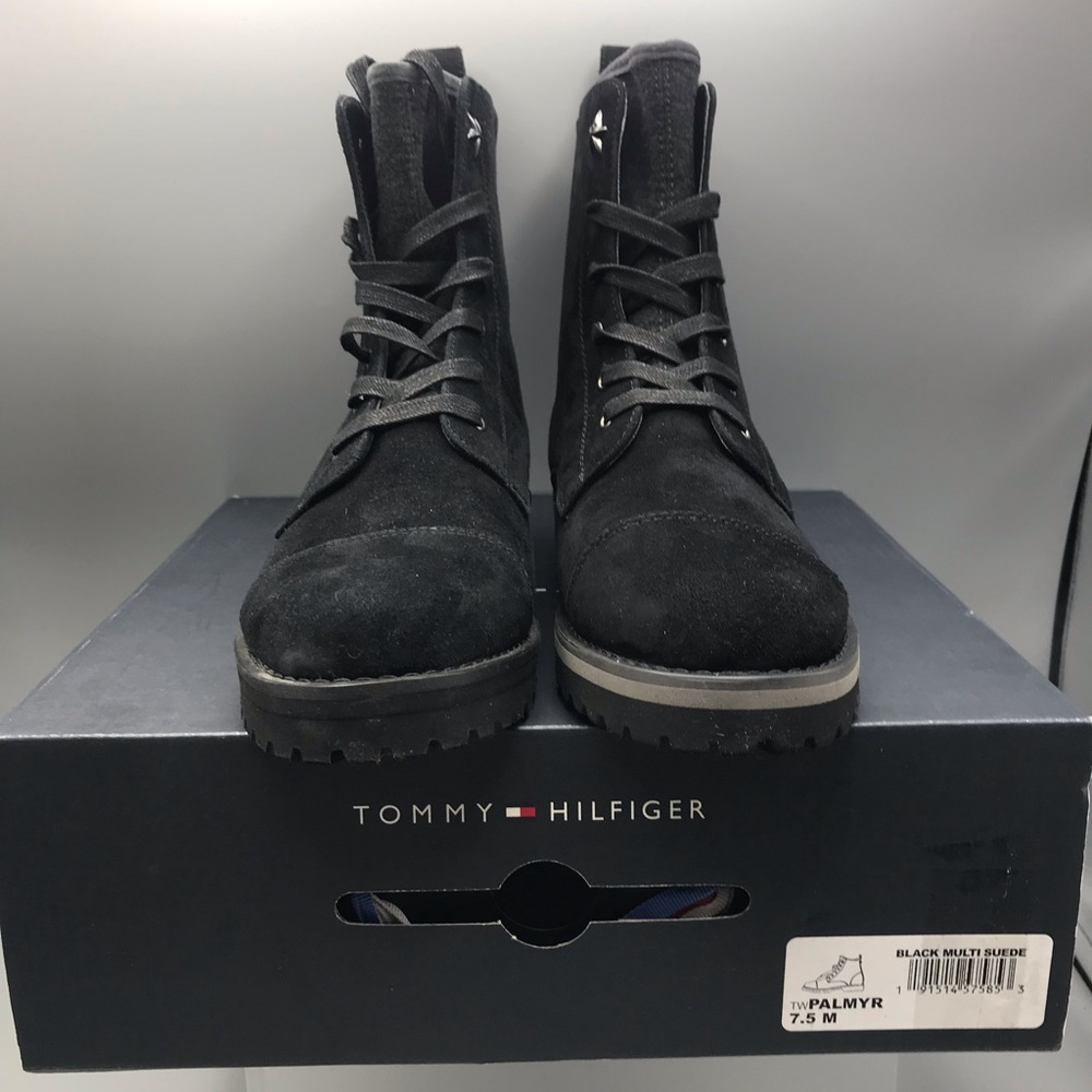 Tommy Hilfiger Combat Black suede Boot Women’s - Picture 7 of 7